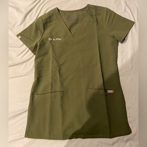 Brand New Figs Scrub Set in Moss XXS